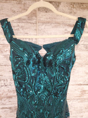 GREEN SEQUIN MERMAID GOWN