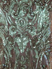 GREEN SEQUIN MERMAID GOWN