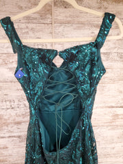 GREEN SEQUIN MERMAID GOWN
