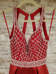RED A LINE GOWN