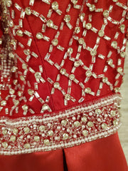 RED A LINE GOWN