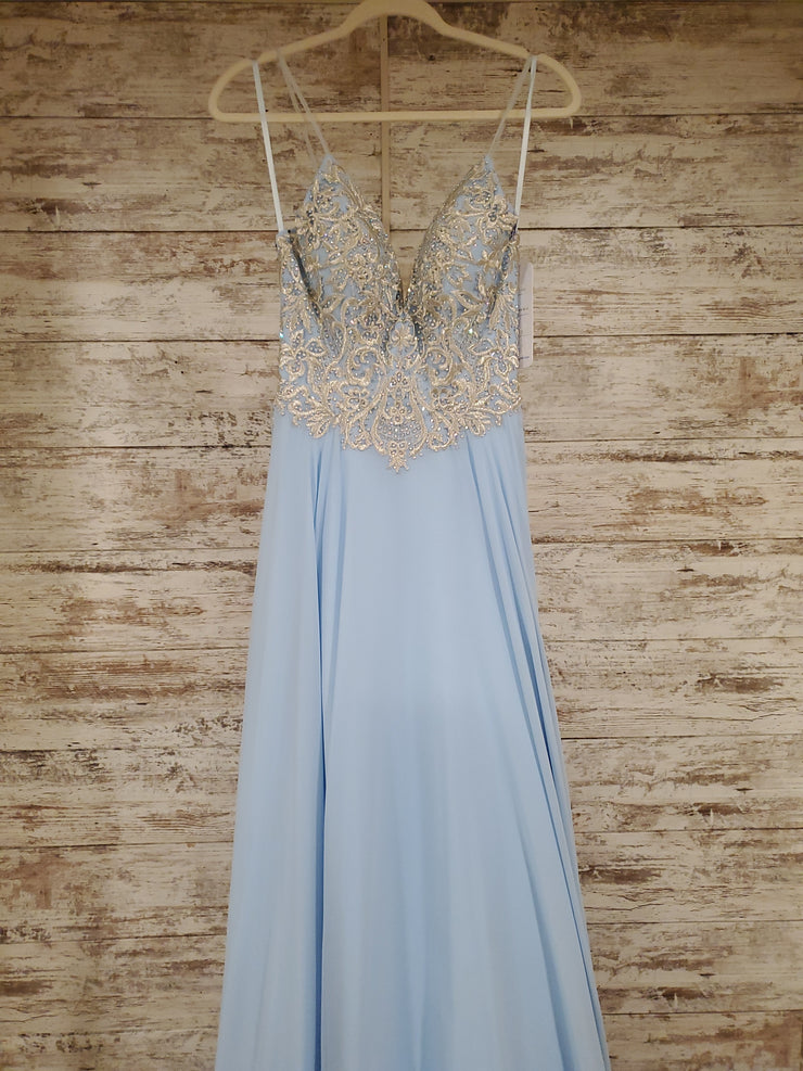 BLUE A LINE GOWN (NEW)