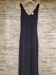 NAVY SPARKLY LONG EVENING GOWN