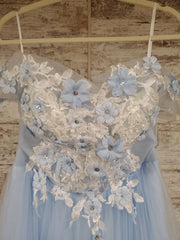 BLUE FLORAL A LINE GOWN (NEW)