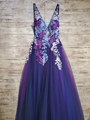 NAVY/PURPLE PRINCESS A LINE