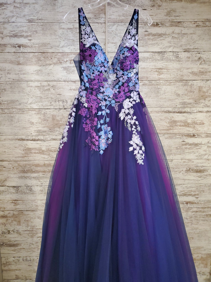 NAVY/PURPLE PRINCESS A LINE