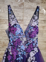 NAVY/PURPLE PRINCESS A LINE