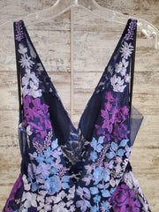 NAVY/PURPLE PRINCESS A LINE