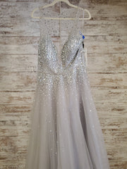 SILVER A LINE GOWN (NEW)