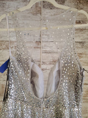 SILVER A LINE GOWN (NEW)