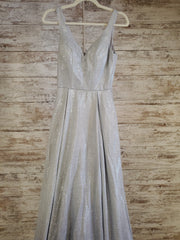 SILVER A LINE GOWN