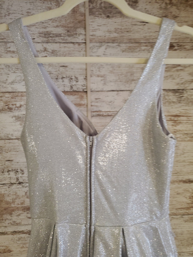 SILVER A LINE GOWN