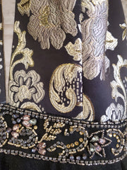 BLACK/GOLD A LINE GOWN (NEW)