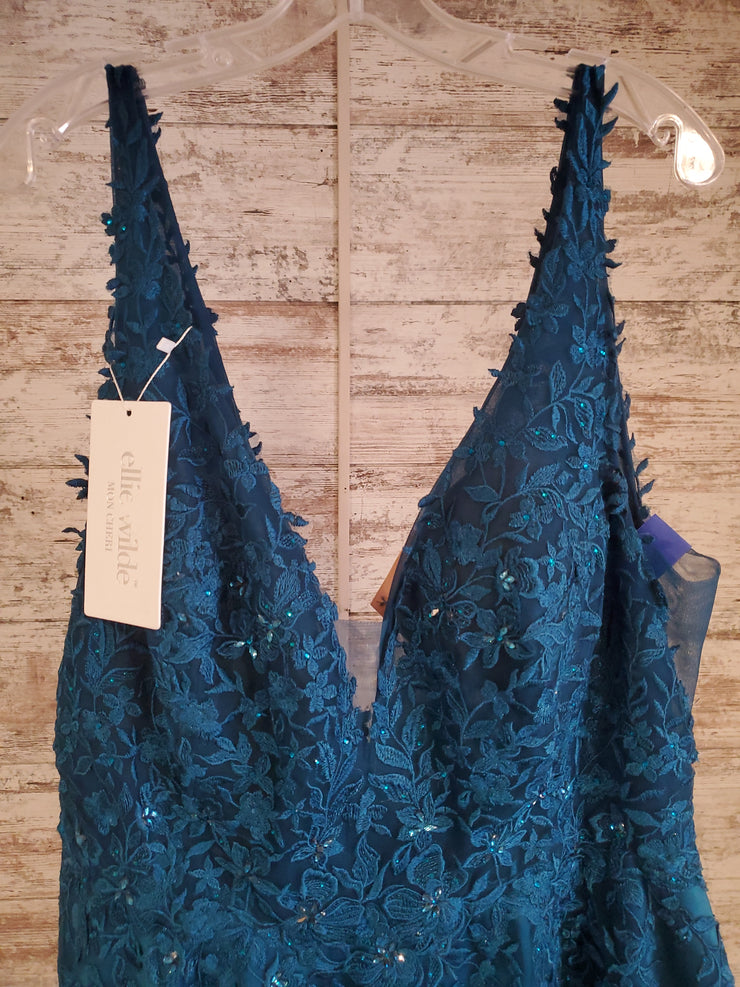 TEAL A LINE GOWN (NEW)