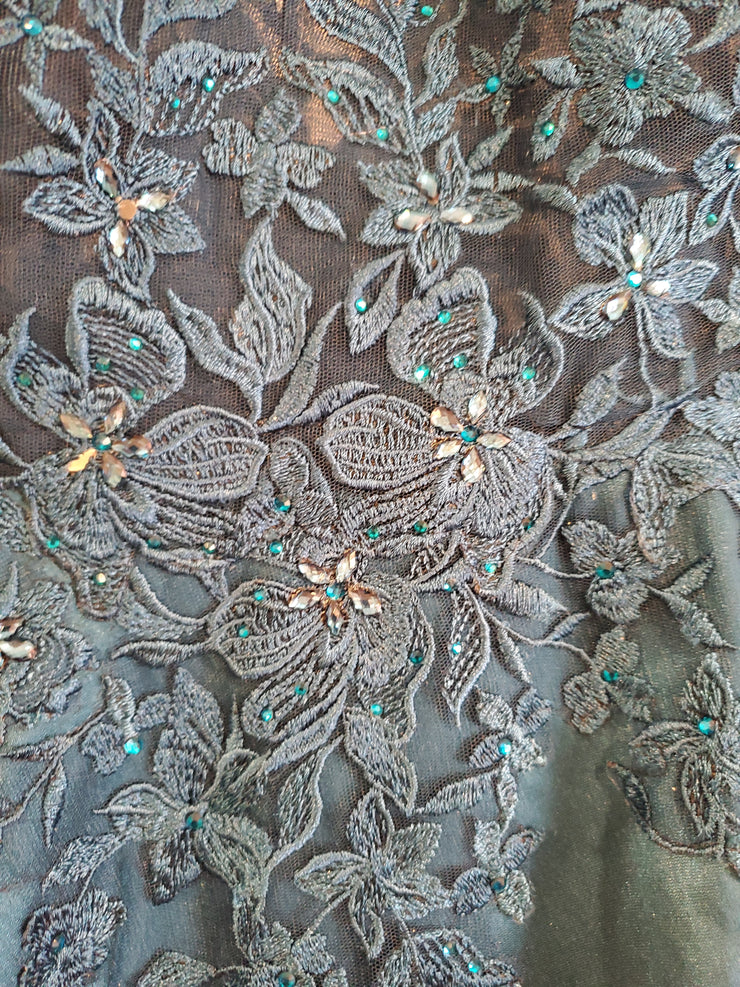 TEAL A LINE GOWN (NEW)