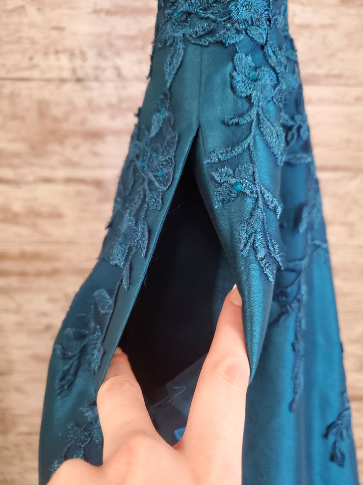 TEAL A LINE GOWN (NEW)