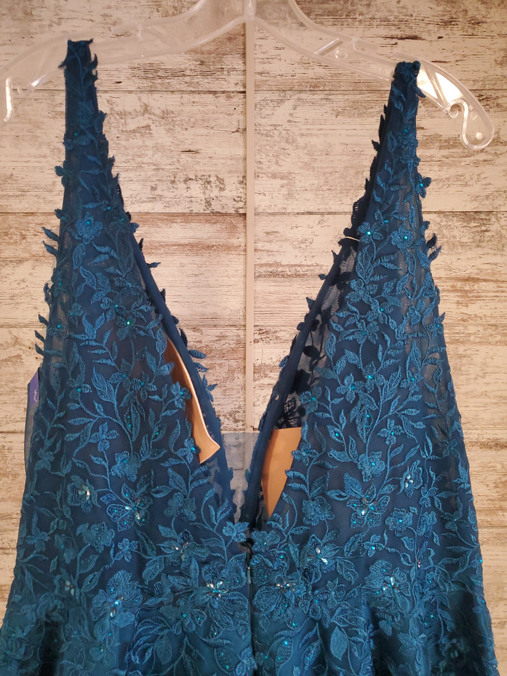 TEAL A LINE GOWN (NEW)