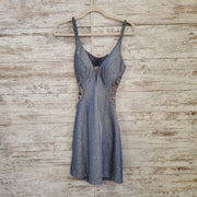 BLUE SPARKLY SHORT DRESS