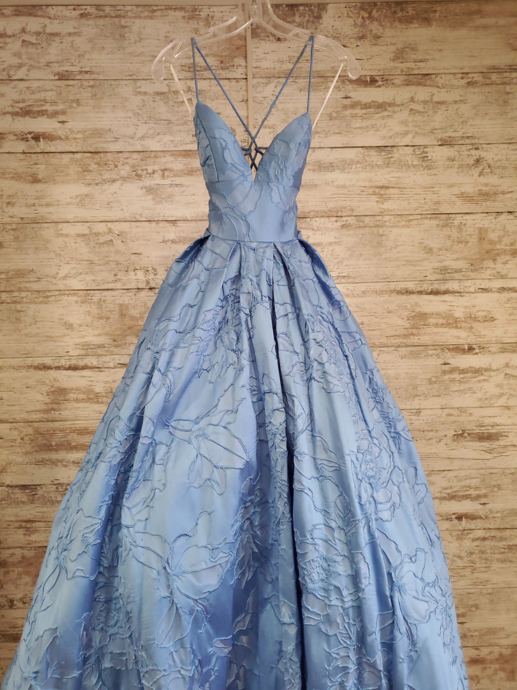 BLUE A LINE GOWN