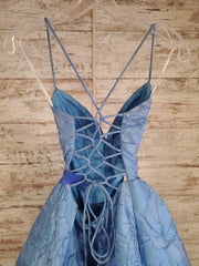 BLUE A LINE GOWN