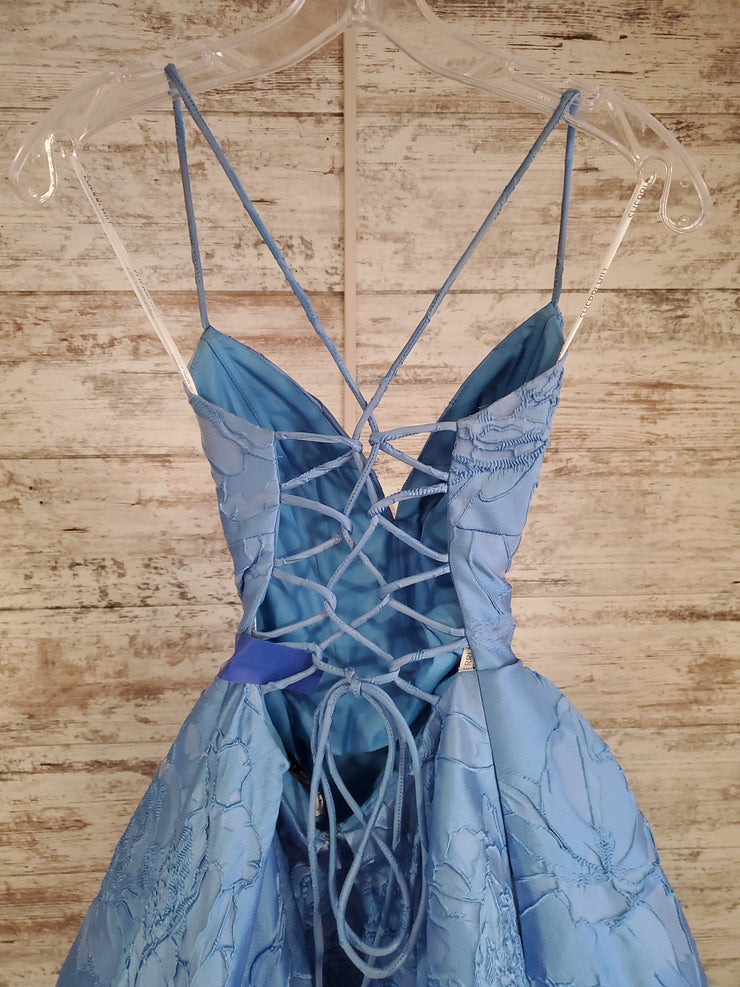 BLUE A LINE GOWN