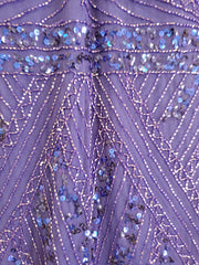 ROYAL BLUE BEADED LONG EVENING