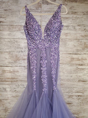 PURPLE SEQUIN MERMAID GOWN