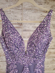 PURPLE SEQUIN MERMAID GOWN