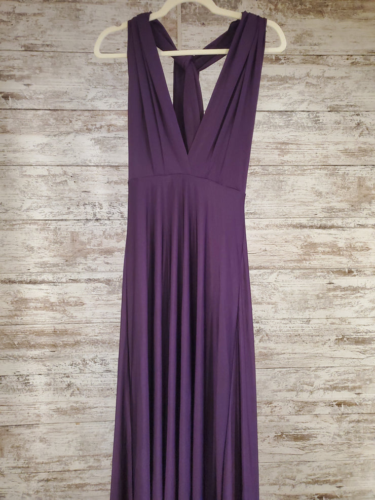 PURPLE LONG EVENING GOWN