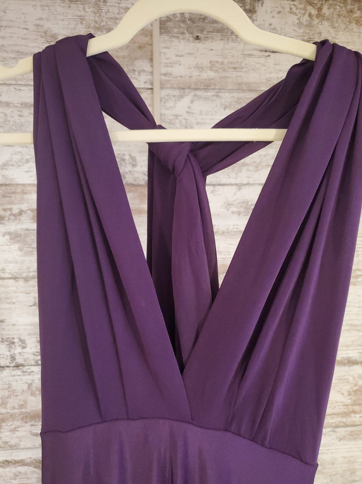 PURPLE LONG EVENING GOWN