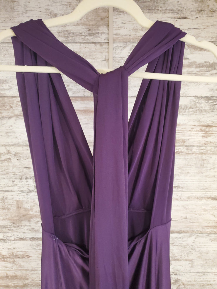 PURPLE LONG EVENING GOWN