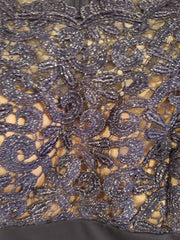 NAVY LONG EVENING GOWN