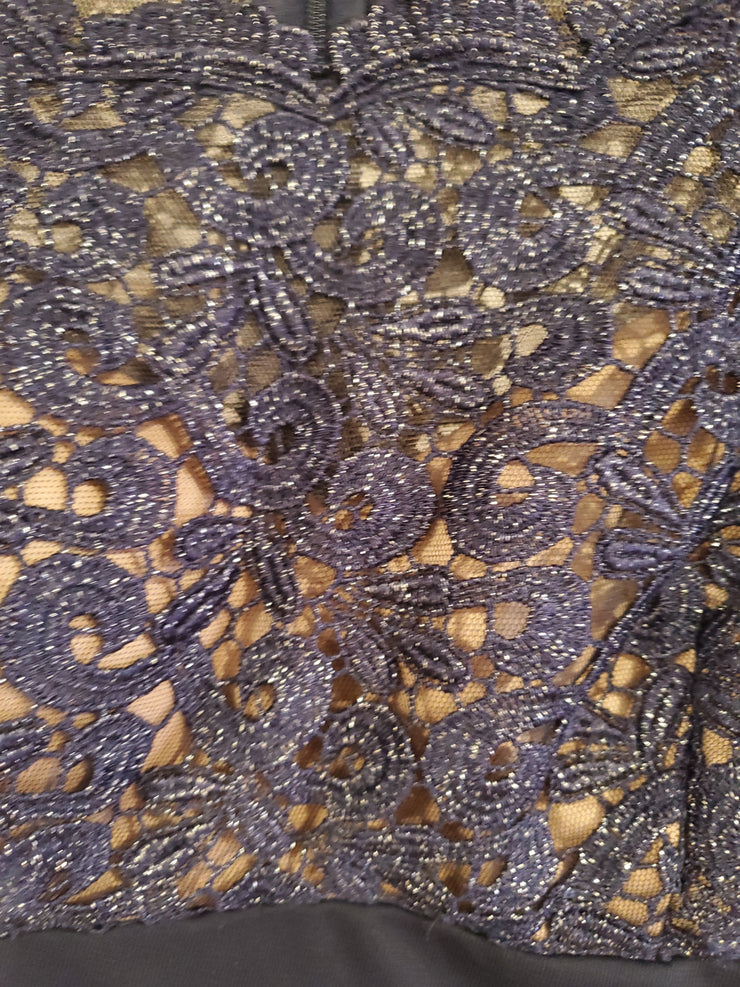 NAVY LONG EVENING GOWN