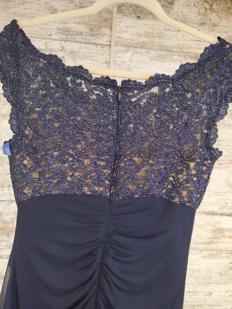 NAVY LONG EVENING GOWN