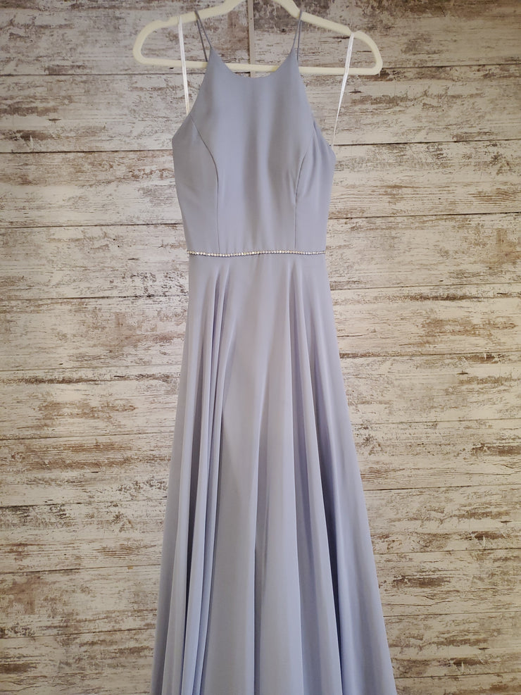 GRAY LONG EVENING GOWN