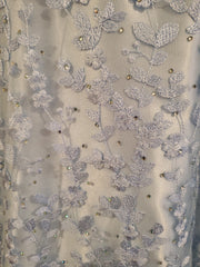 BLUE/FLORAL A LINE GOWN