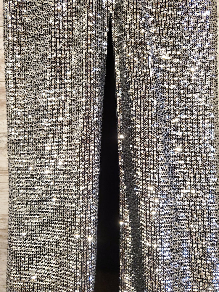 GRAY SPARKLY HANDMADE GOWN