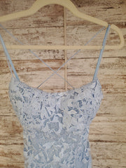 BLUE/FLORAL MERMAID GOWN