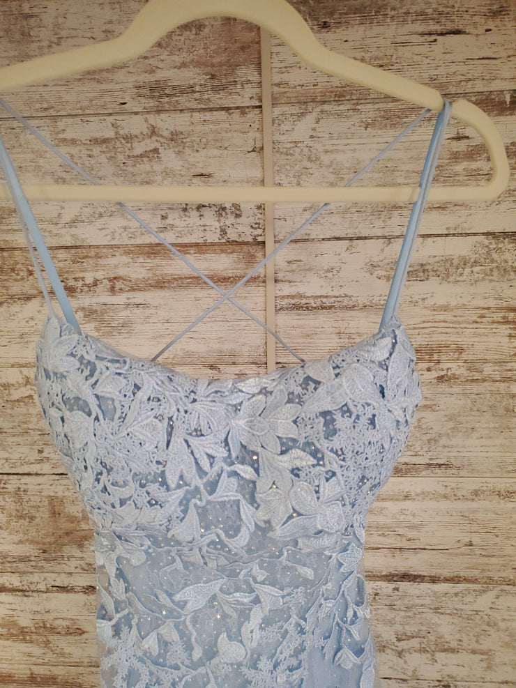 BLUE/FLORAL MERMAID GOWN