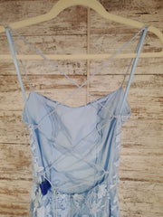 BLUE/FLORAL MERMAID GOWN