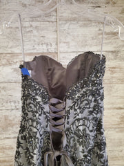 GRAY/BLACK MERMAID GOWN