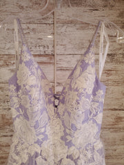 LAVENDER/WHITE A LINE GOWN
