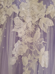 LAVENDER/WHITE A LINE GOWN