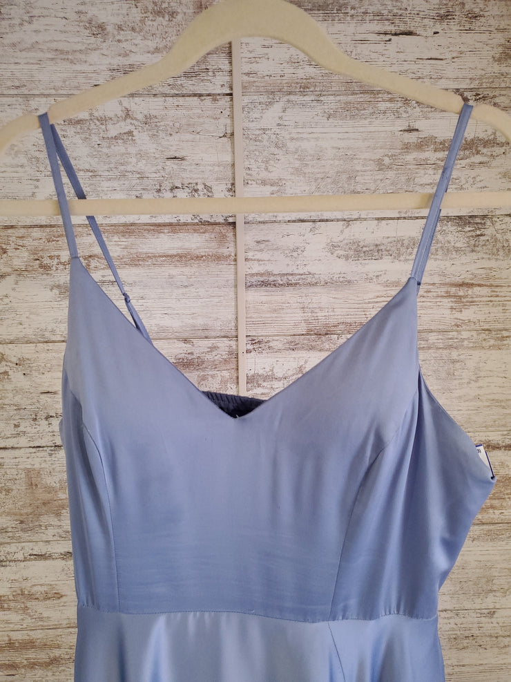 BLUE A LINE GOWN