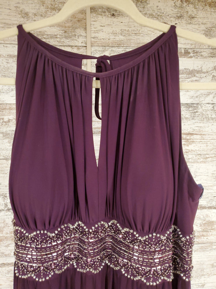 PURPLE LONG EVENING GOWN