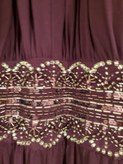 PURPLE LONG EVENING GOWN