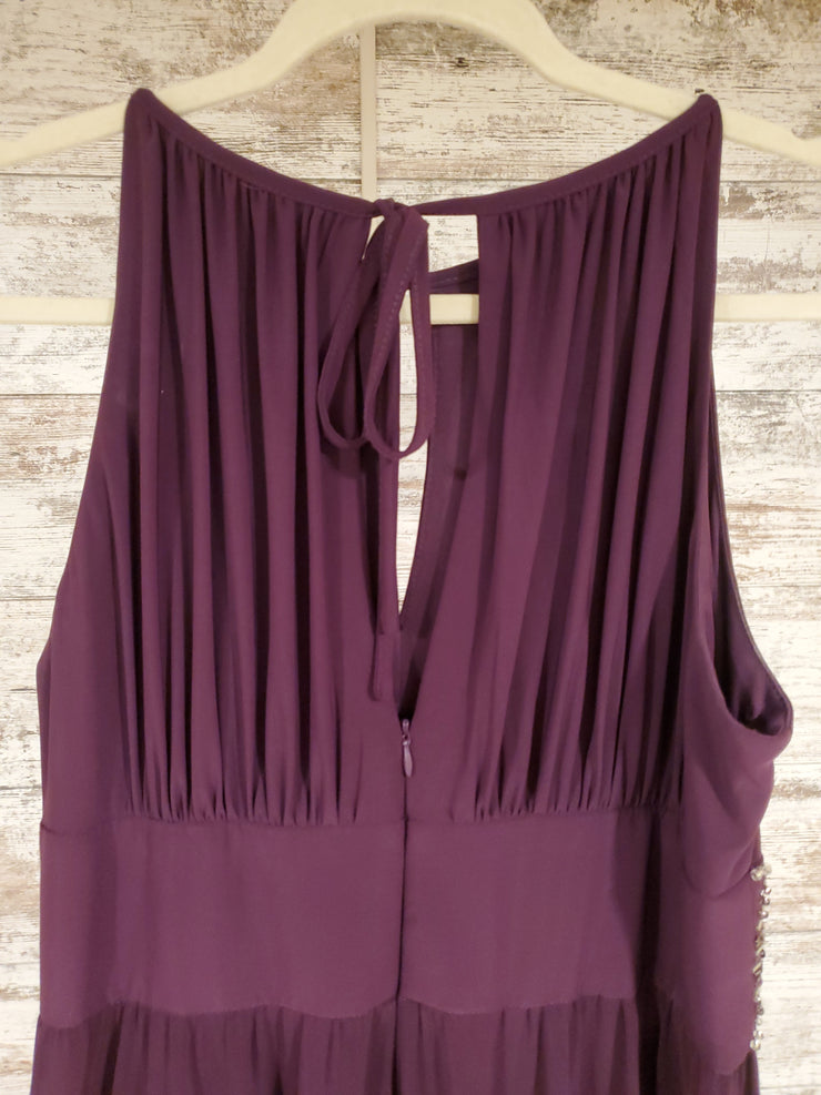 PURPLE LONG EVENING GOWN