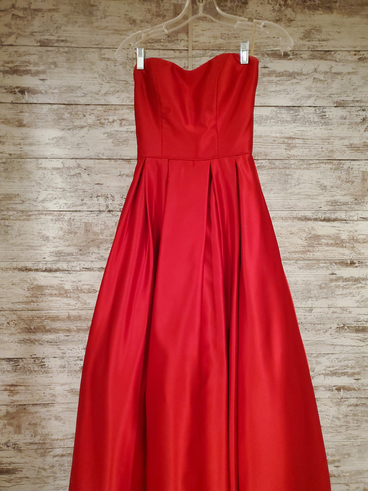 RED A LINE GOWN