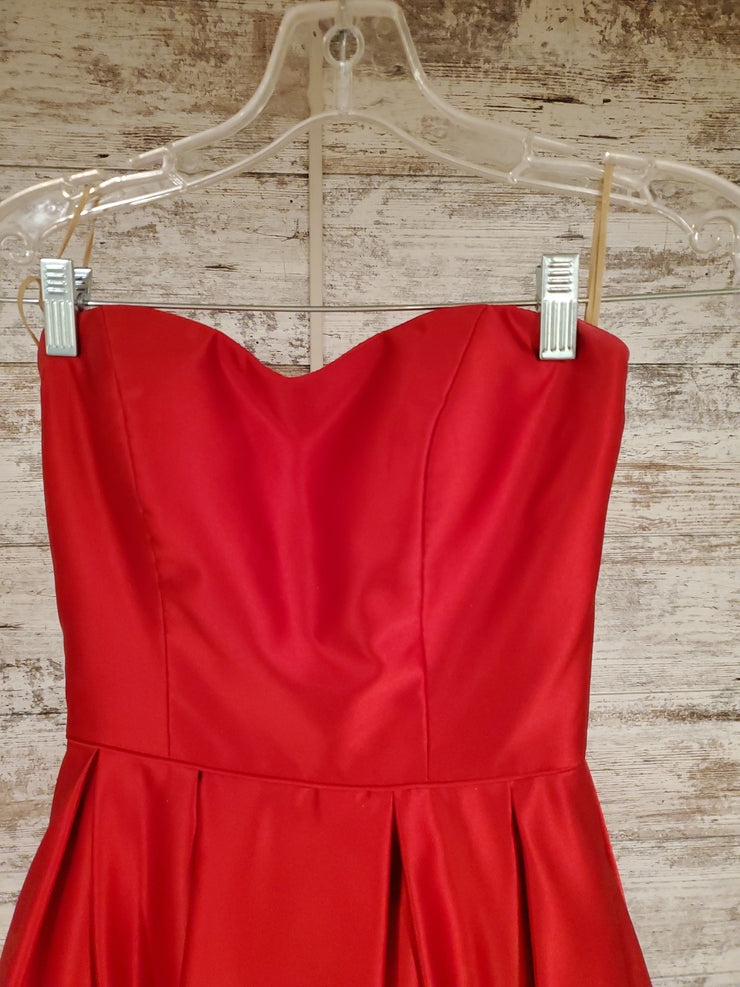 RED A LINE GOWN