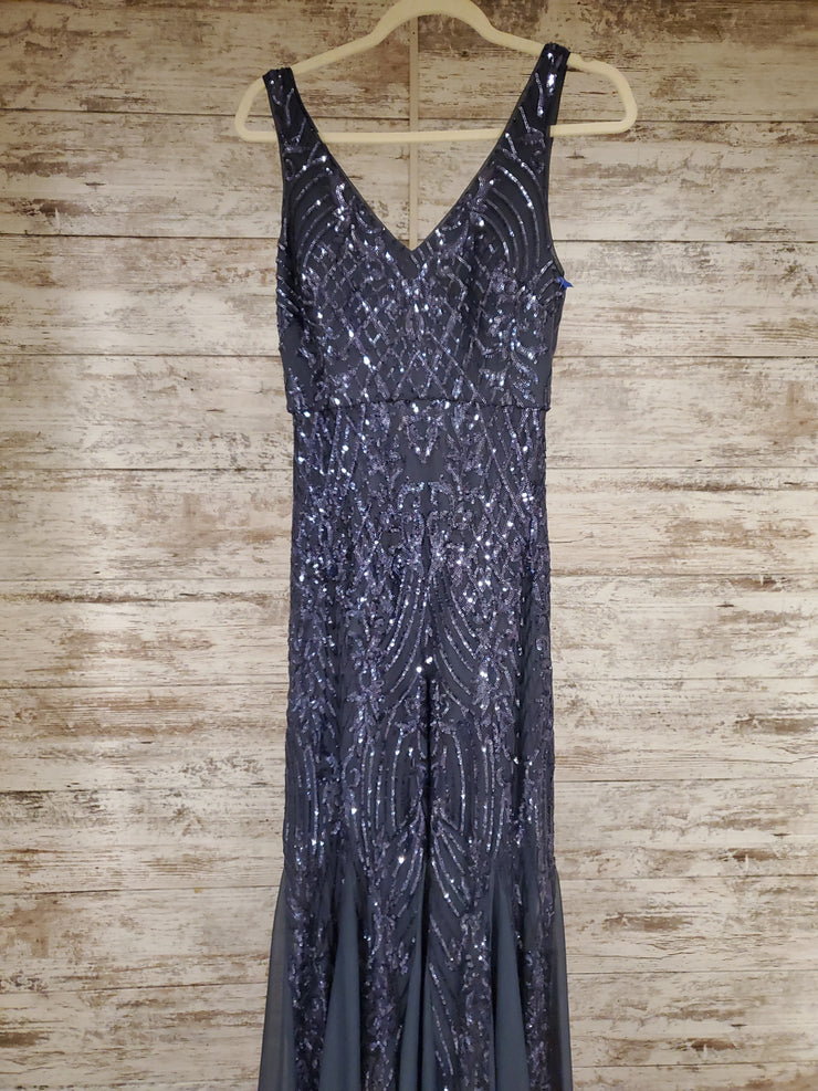 BLUE/GRAY SPARKLY LONG DRESS